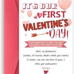First Valentines Day Gifts for Him Her, Funny 1st Valentines Day Cards for Boyfriend Girlfriend, Sweet Gifts for Valentines Ideas